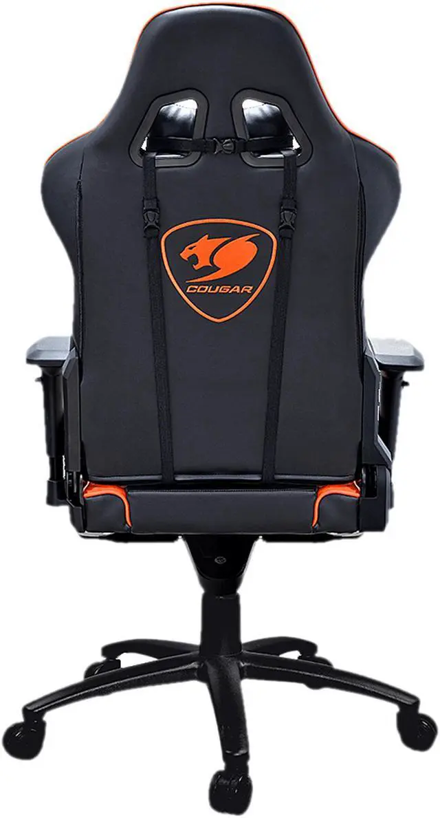 Alt view image 8 of 12 - Cougar Armor (Orange) Gaming Chair with Breathable Premium PVC Leather and Body-embracing High Back Design