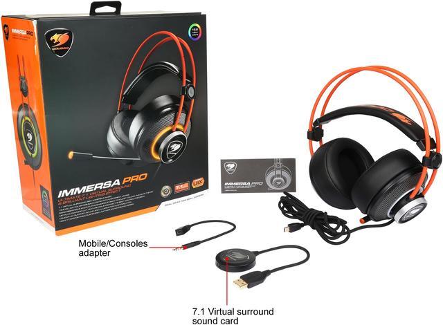 Alt view image 10 of 9 - Cougar Immersa Pro Headset - Ultimate 7.1 Virtual Suround & Brilliant Lighting Effect
