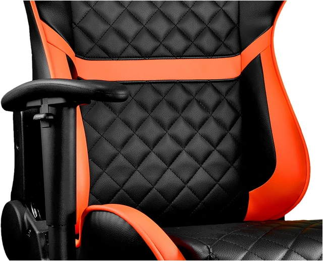 Alt view image 6 of 7 - Cougar Armor One (Orange) Gaming Chair with Breathable Premium PVC Leather and Body-embracing High Back Design