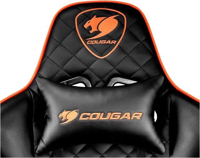 Alt view image 7 of 7 - Cougar Armor One (Orange) Gaming Chair with Breathable Premium PVC Leather and Body-embracing High Back Design