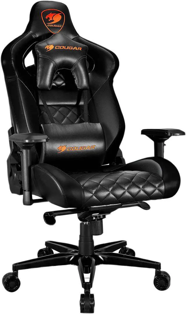 Alt view image 2 of 9 - Cougar Armor Titan (Black) Ultimate Gaming Chair with Premium Breathable PVC Leather, 352.0 lbs. Support, 170 Degree Reclining