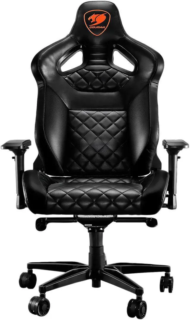 Alt view image 6 of 9 - Cougar Armor Titan (Black) Ultimate Gaming Chair with Premium Breathable PVC Leather, 352.0 lbs. Support, 170 Degree Reclining