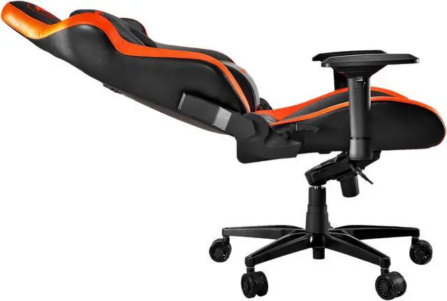 Alt view image 5 of 9 - Cougar Armor Titan (Orange) Ultimate Gaming Chair with Premium Breathable PVC Leather, 352.0 lbs. Support, 170 Degree Reclining