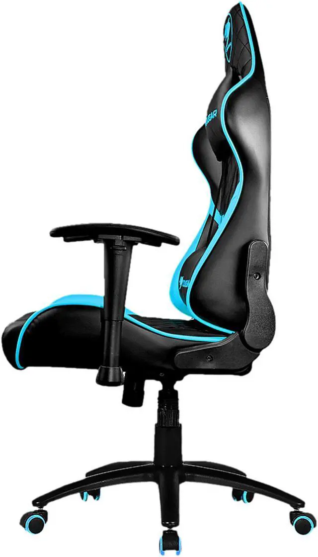 Alt view image 3 of 4 - Cougar Armor One Blue Sky Gaming Chair with Breathable Premium PVC Leather and Body-embracing High Back Design