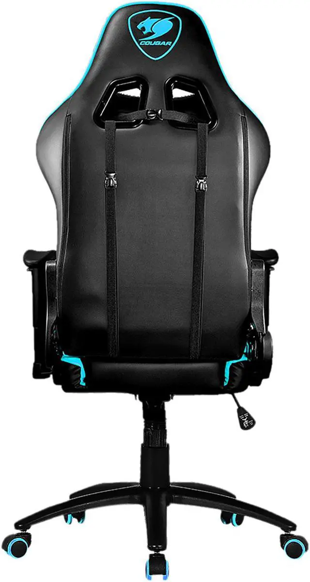 Alt view image 4 of 4 - Cougar Armor One Blue Sky Gaming Chair with Breathable Premium PVC Leather and Body-embracing High Back Design