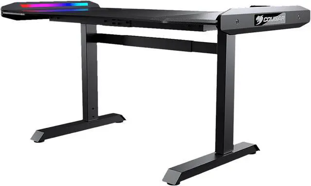 Alt view image 3 of 9 - COUGAR MARS PRO Gaming Desk with Dazzling RGB Lighting Effects, Control BOX and HDMI Monitor Extension