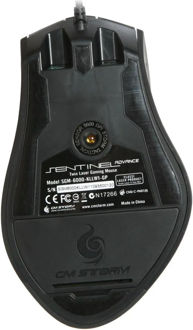 Alt view image 7 of 8 - COOLER MASTER SGM-6000-KLLW1-GP Sentinel Advance Black 8 Buttons Wired Laser 5600 dpi Mouse