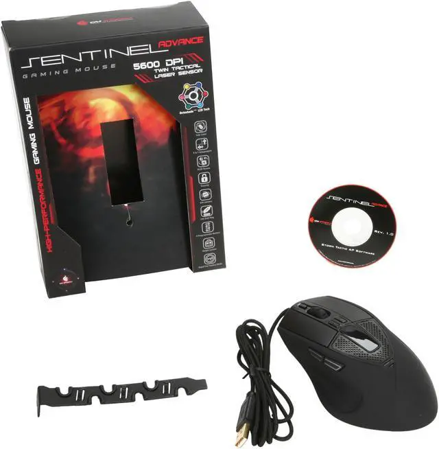 Alt view image 8 of 8 - COOLER MASTER SGM-6000-KLLW1-GP Sentinel Advance Black 8 Buttons Wired Laser 5600 dpi Mouse