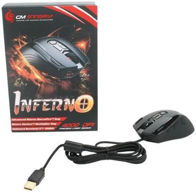 Alt view image 5 of 5 - CM Storm Inferno - 4000 DPI Twin Laser Gaming Mouse with 128 KB Memory