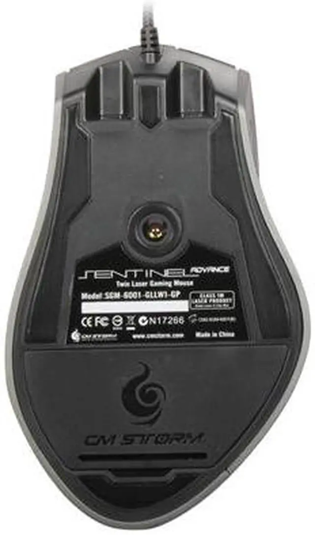 Alt view image 4 of 5 - COOLER MASTER   Black/Grey 8 Buttons 1 x Wheel USB Laser 5600 dpi CM Storm Sentinel Z3RO G Mouse
