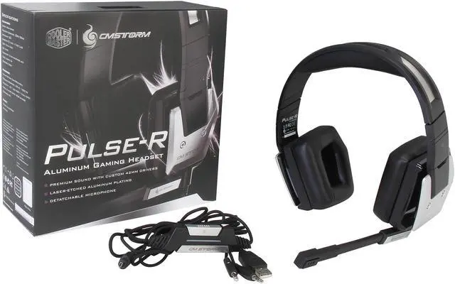 Alt view image 6 of 6 - CM Storm Pulse-R - Professional Gaming Headset with Customizable Aluminum Plates and White LED Lighting