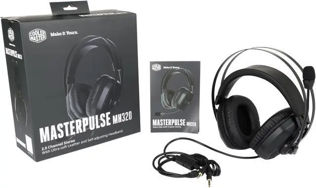 Alt view image 7 of 7 - Cooler Master MasterPulse MH320 Gaming Headset with Steel Frame, Self-Adjusting Hammock Headband, and Bi-Directional Boom Microphone