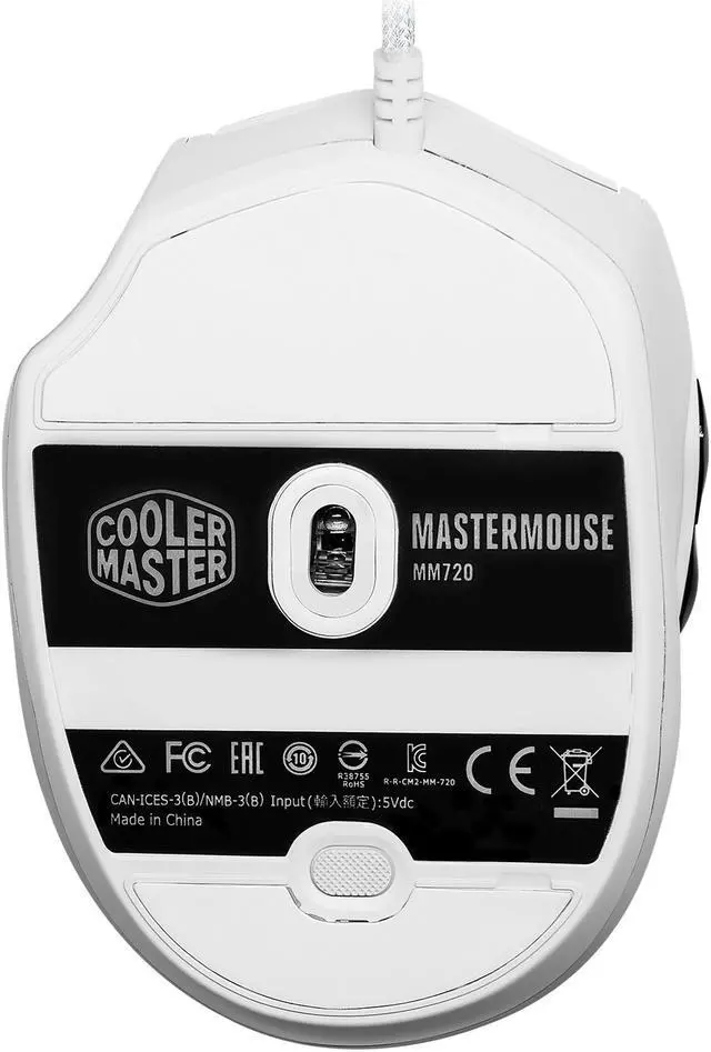 Alt view image 6 of 13 - COOLER MASTER MM720 MM-720-WWOL2 White Glossy 6 Buttons Wired Optical Gaming Mouse