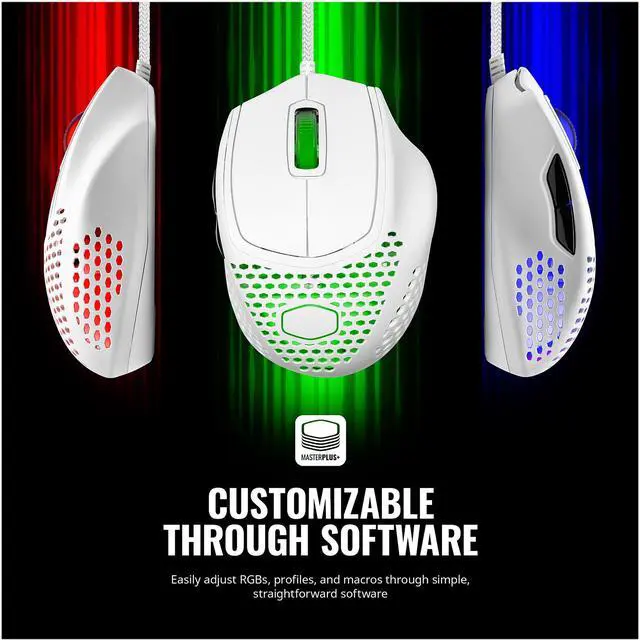 Alt view image 13 of 13 - COOLER MASTER MM720 MM-720-WWOL2 White Glossy 6 Buttons Wired Optical Gaming Mouse