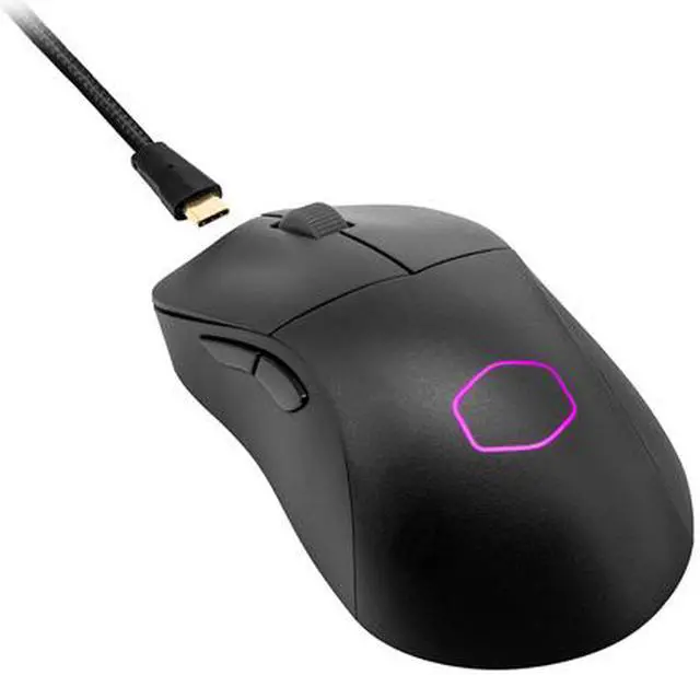 Alt view image 3 of 5 - Cooler Master MM731 Black Gaming Mouse with adjustable 19,000 DPI, 2.4GHz and Bluetooth Wireless, PTFE Feet, RGB lighting and MasterPlus+ Software