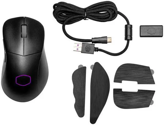 Alt view image 5 of 5 - Cooler Master MM731 Black Gaming Mouse with adjustable 19,000 DPI, 2.4GHz and Bluetooth Wireless, PTFE Feet, RGB lighting and MasterPlus+ Software