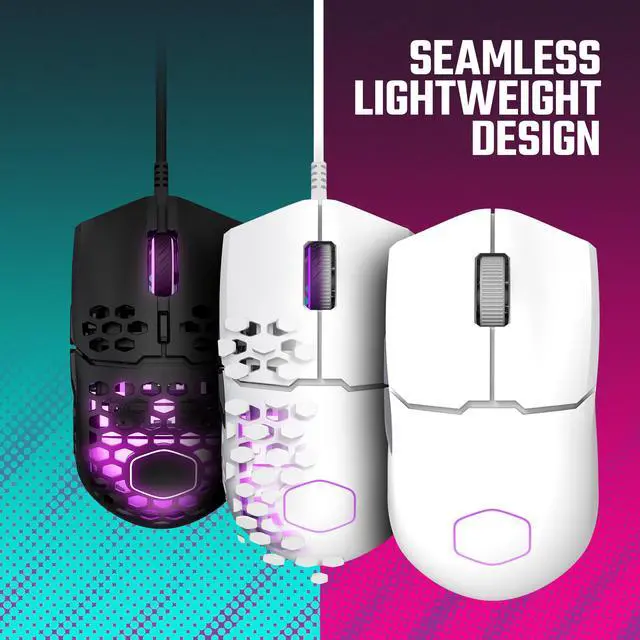 Alt view image 2 of 14 - COOLER MASTER MM712 Matte Black Matte Black 6 Buttons 1 x Wheel USB Wired/2.4GHz/BT 5.1 Pixart Optical Sensor Gaming Mice