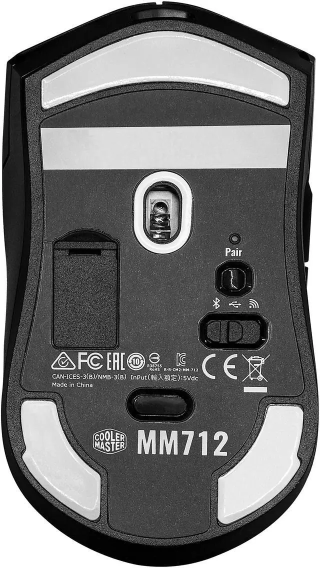 Alt view image 12 of 14 - COOLER MASTER MM712 Matte Black Matte Black 6 Buttons 1 x Wheel USB Wired/2.4GHz/BT 5.1 Pixart Optical Sensor Gaming Mice