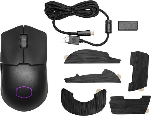 Alt view image 14 of 14 - COOLER MASTER MM712 Matte Black Matte Black 6 Buttons 1 x Wheel USB Wired/2.4GHz/BT 5.1 Pixart Optical Sensor Gaming Mice