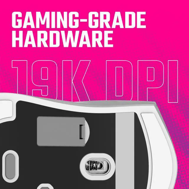 Alt view image 4 of 14 - COOLER MASTER MM712 Matte White Matte White 6 Buttons 1 x Wheel USB Wired/2.4GHz/BT 5.1 Pixart Optical Sensor Gaming Mice