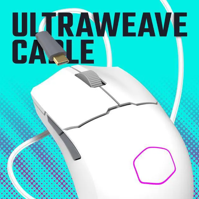 Alt view image 5 of 14 - COOLER MASTER MM712 Matte White Matte White 6 Buttons 1 x Wheel USB Wired/2.4GHz/BT 5.1 Pixart Optical Sensor Gaming Mice