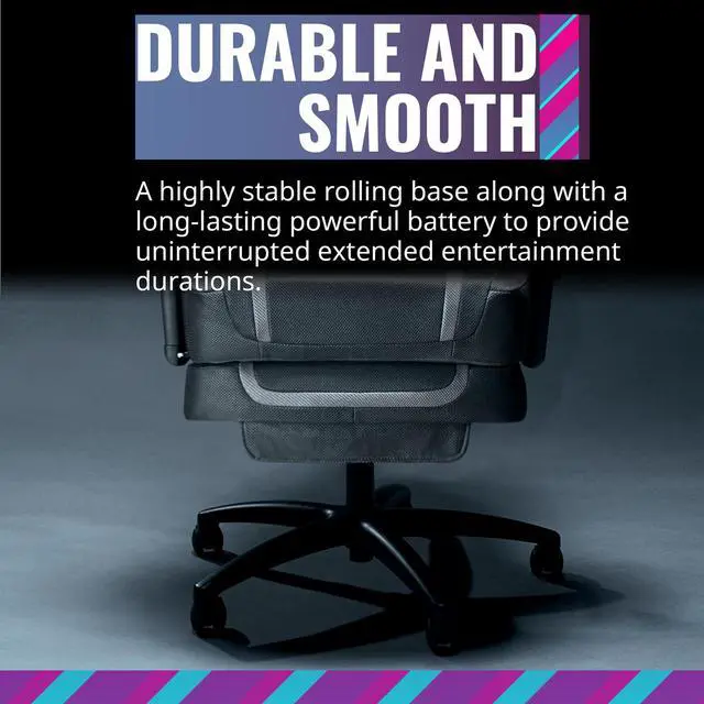 Alt view image 6 of 14 - Cooler Master Synk X Lunar Gray Ergonomic Real-Time Tactile Immersion Chair, Retractable Leg Rest, All-in-one Controller, Breathable Fabric, Stable Rolling Base, Solid Structure (IXC-SX1-I-US1)