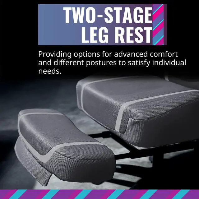 Alt view image 8 of 14 - Cooler Master Synk X Lunar Gray Ergonomic Real-Time Tactile Immersion Chair, Retractable Leg Rest, All-in-one Controller, Breathable Fabric, Stable Rolling Base, Solid Structure (IXC-SX1-I-US1)