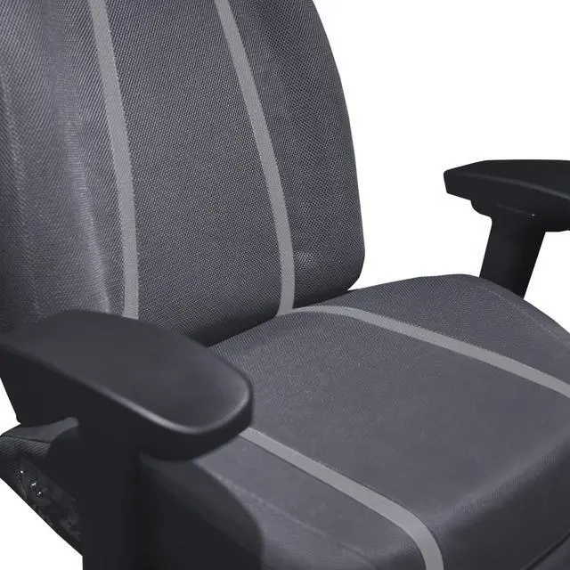 Alt view image 10 of 14 - Cooler Master Synk X Lunar Gray Ergonomic Real-Time Tactile Immersion Chair, Retractable Leg Rest, All-in-one Controller, Breathable Fabric, Stable Rolling Base, Solid Structure (IXC-SX1-I-US1)