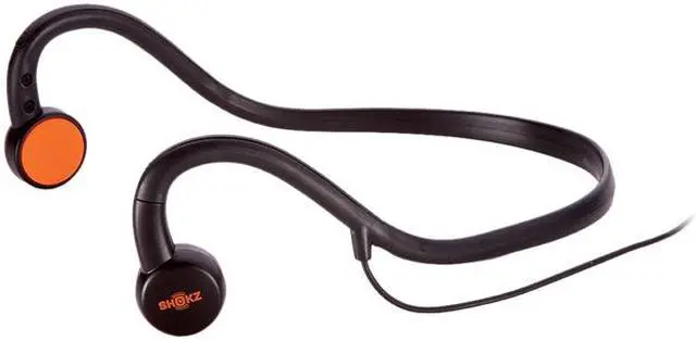 Main image of AfterShokz Black with orange pads AS321 3.5mm Connector Sportz M2 with Mic Headphones -