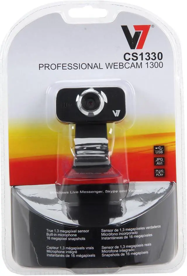 Alt view image 6 of 6 - V7 CS1330 1.3 M Effective Pixels USB 2.0 Professional Webcam 1300