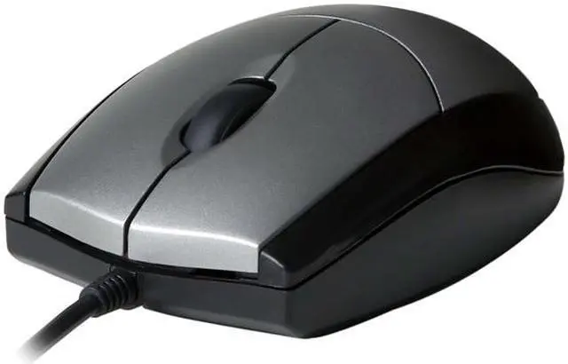 Alt view image 2 of 6 - V7 Full size USB Optical Mouse MV3000010-5NC Silver/Black 3 Buttons 1 x Wheel USB Wired Optical Mouse
