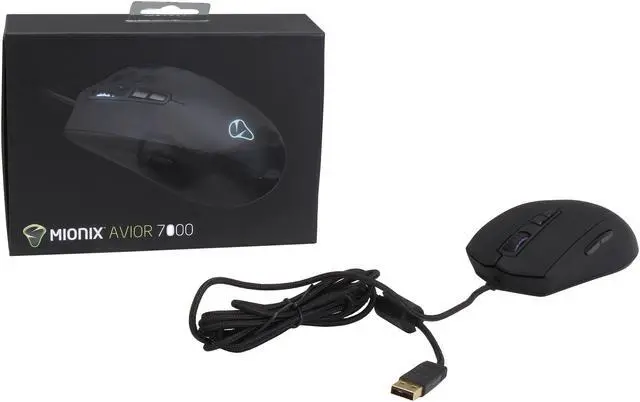 Alt view image 5 of 5 - Mionix AVIOR 7000 000MIO7000A Black 9 Buttons 1 x Wheel USB Wired Optical Mouse