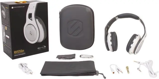 Alt view image 8 of 8 - SCOSCHE White RH1056M Reference Headphones with tapLINE Remote & Mic (White)