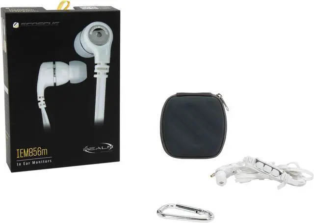 Alt view image 6 of 6 - SCOSCHE White IEM856M 3.5mm Connector Reference In-ear Monitors With Tapline Iii Remote & Microphone
