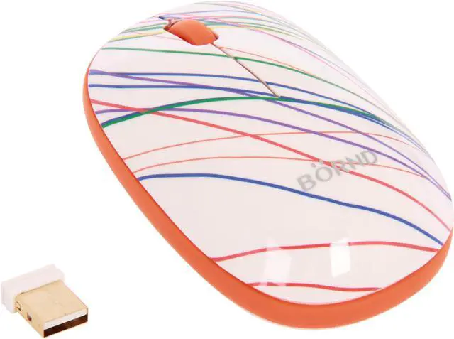 Main image of BORND E220 3 Buttons 1 x Wheel USB 2.0 RF Wireless Optical Mouse - Slim-Rainbow