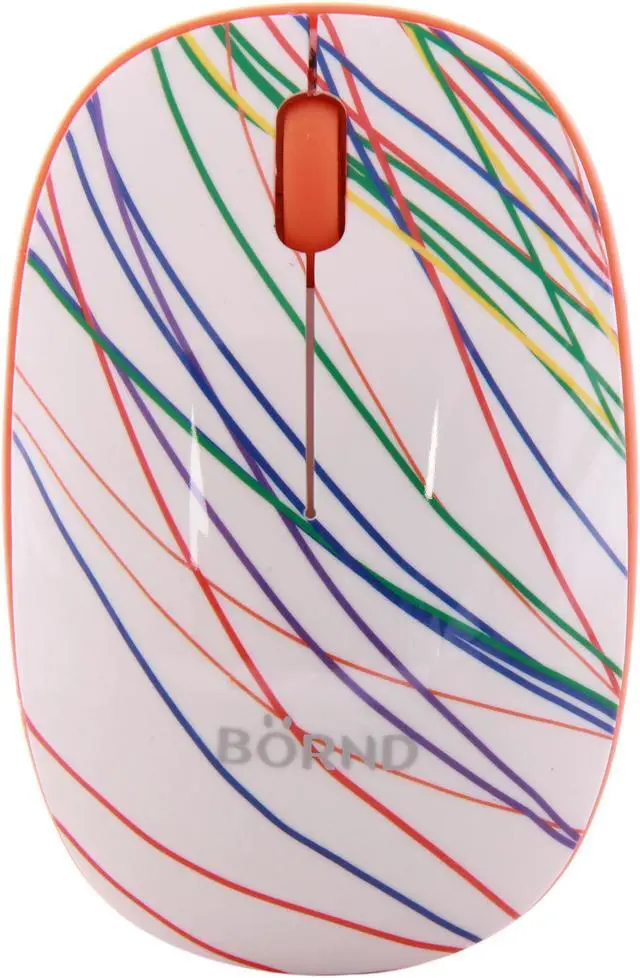 Alt view image 2 of 5 - BORND E220 3 Buttons 1 x Wheel USB 2.0 RF Wireless Optical Mouse - Slim-Rainbow