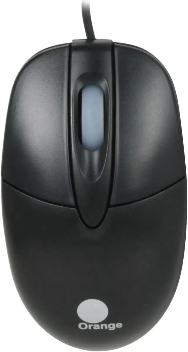 Alt view image 2 of 6 - Orange MOUC6660BK Black 3 Buttons 1 x Wheel USB Wired Optical Mouse