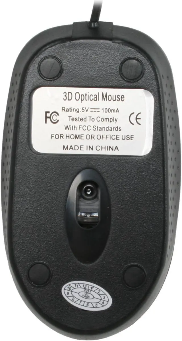 Alt view image 4 of 6 - Orange MOUC6660BK Black 3 Buttons 1 x Wheel USB Wired Optical Mouse