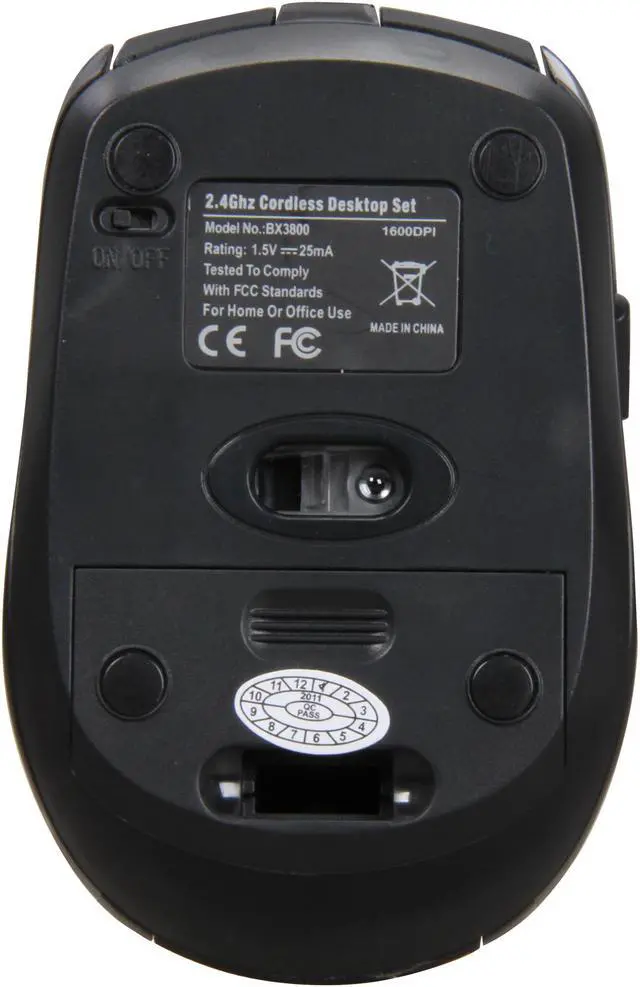 Alt view image 4 of 6 - Orange MOUW2020TB Black 5 Buttons 1 x Wheel USB RF Wireless Optical Mouse