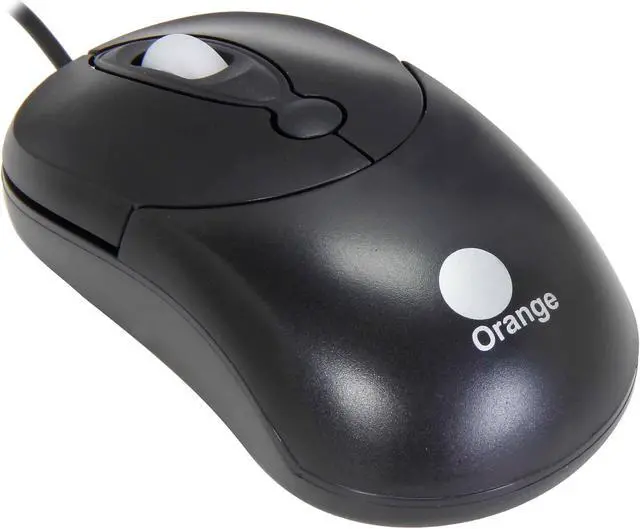 Main image of Orange MOUC6838BK Black 3 Buttons 1 x Wheel PS/2 Wired Optical Mouse