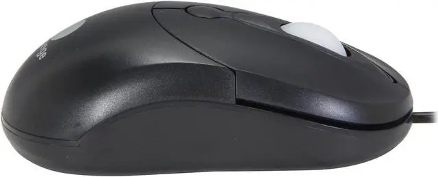 Alt view image 3 of 6 - Orange MOUC6838BK Black 3 Buttons 1 x Wheel PS/2 Wired Optical Mouse