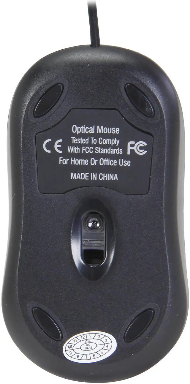 Alt view image 4 of 6 - Orange MOUC6838BK Black 3 Buttons 1 x Wheel PS/2 Wired Optical Mouse