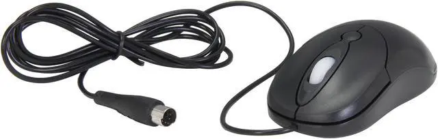 Alt view image 5 of 6 - Orange MOUC6838BK Black 3 Buttons 1 x Wheel PS/2 Wired Optical Mouse