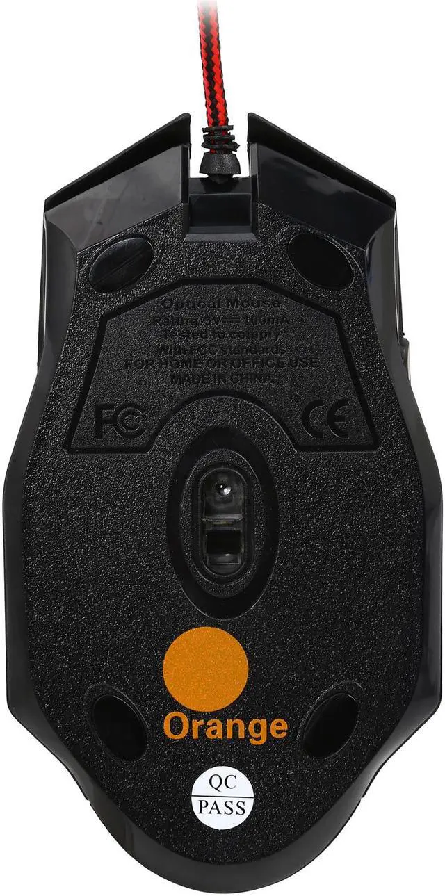 Alt view image 4 of 5 - Orange MMOUC122NB, 2400 DPI Ergonomic High Precision LED Gaming Mouse With Side-control Buttons PRO-AIM Gaming Sensor