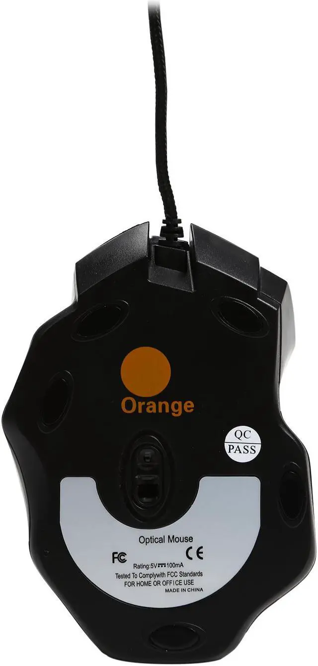 Alt view image 4 of 5 - Orange MOUC111NB, 2400 DPI Ergonomic High Precision LED Gaming Mouse With Side-control Buttons PRO-AIM Gaming Sensor