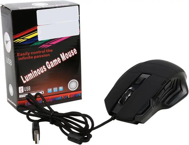 Alt view image 5 of 5 - Orange MOUC111NB, 2400 DPI Ergonomic High Precision LED Gaming Mouse With Side-control Buttons PRO-AIM Gaming Sensor