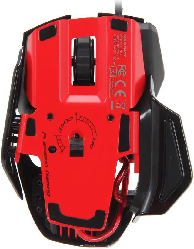 Alt view image 3 of 5 - Mad Catz R.A.T.3 Optical Gaming Mouse for PC and Mac - Gloss Black