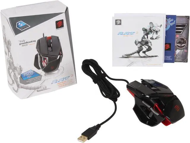 Alt view image 5 of 5 - Mad Catz R.A.T.3 Optical Gaming Mouse for PC and Mac - Gloss Black