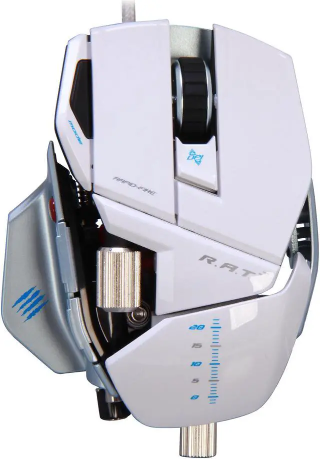Alt view image 2 of 5 - Mad Catz R.A.T.7 Gaming Mouse for PC and Mac - White