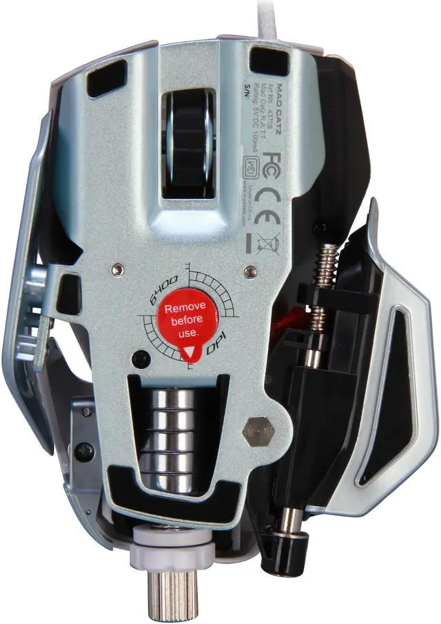 Alt view image 3 of 5 - Mad Catz R.A.T.7 Gaming Mouse for PC and Mac - White